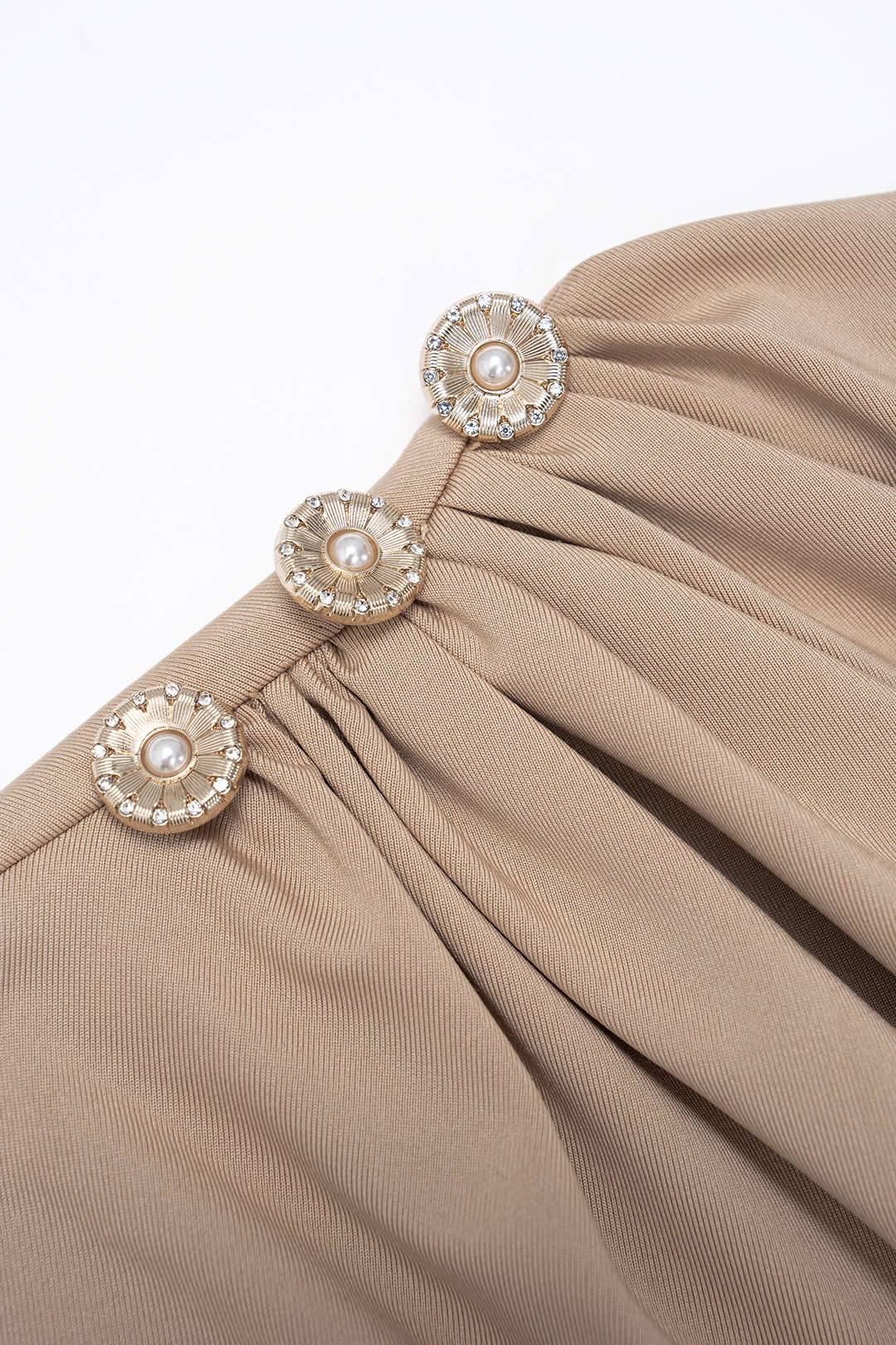 Solid Ruched Tank Top And Wide Leg Pants Set - Image 3