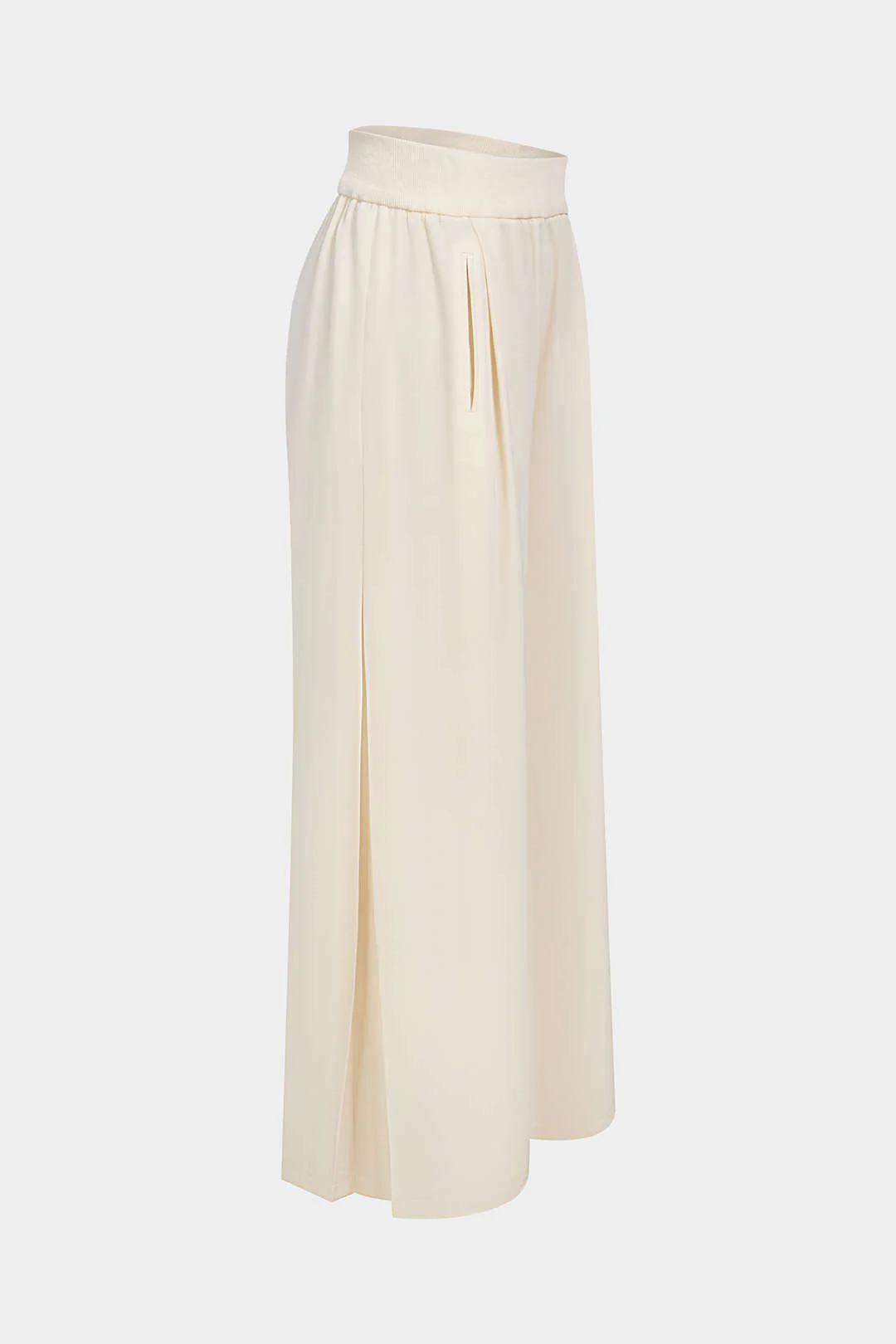 Asymmetrical Round Neck Ruched Tank Top And Pocket Wide Leg Pants Set - Image 3