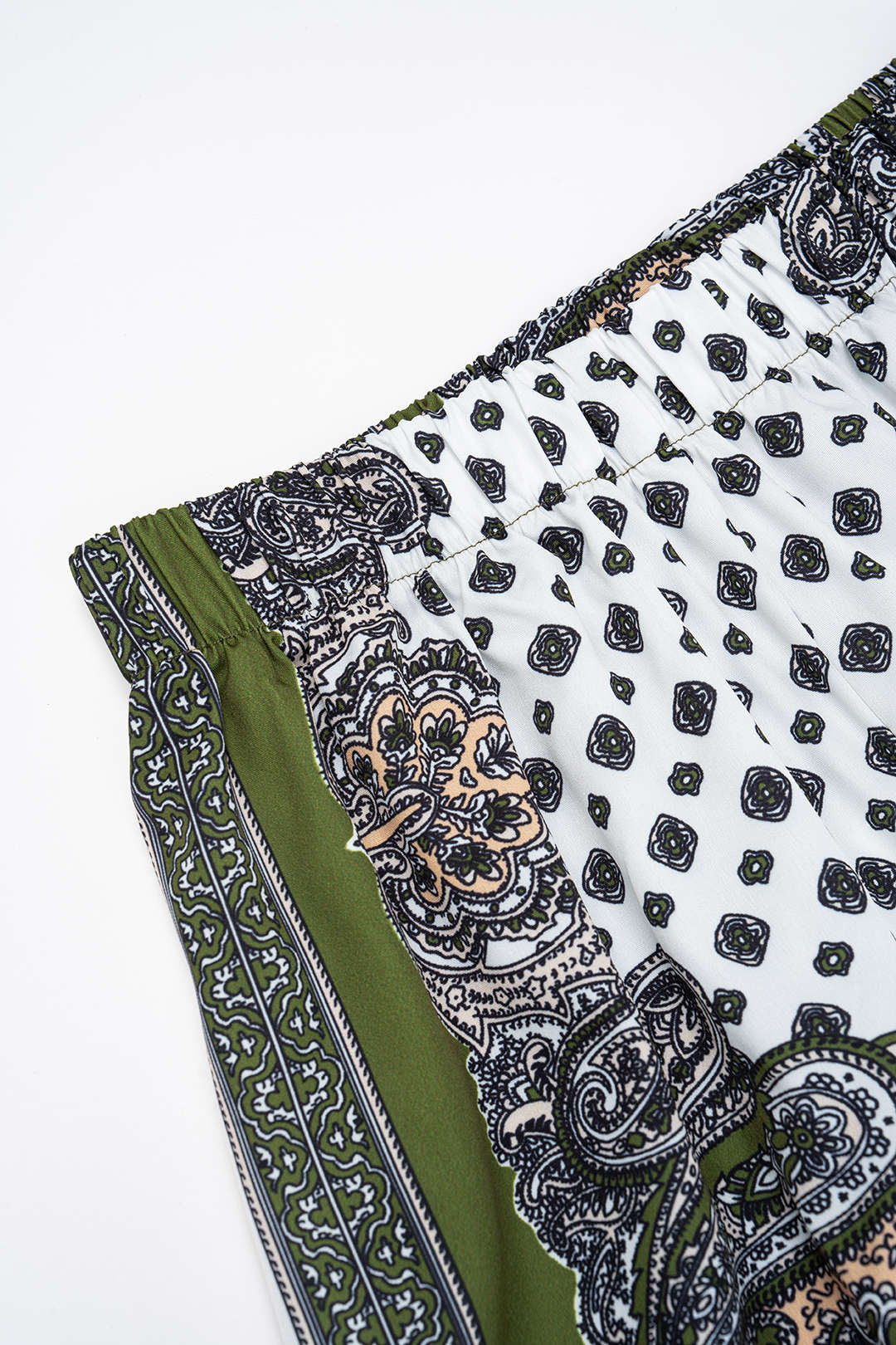 Artistic Print Tie Back Backless Cami Top And Wide Leg Pants Set - Image 3