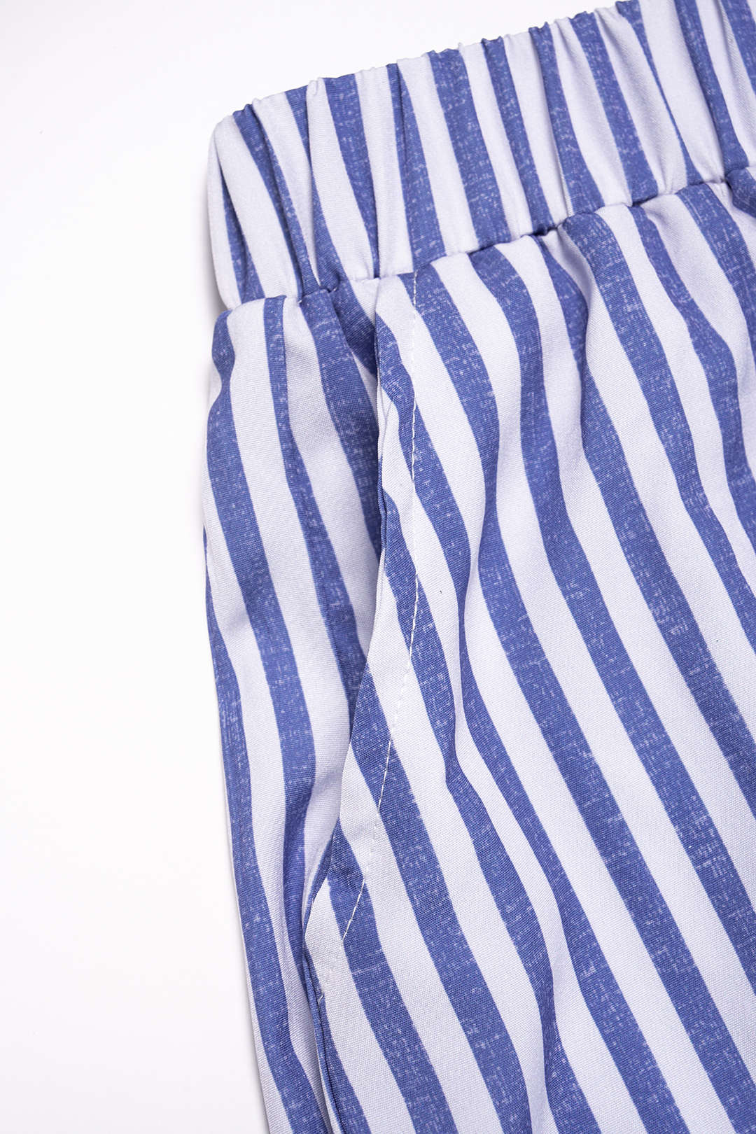 Stripes Print Lapel Sleeveless Top And Wide Leg Pants Set - Image 3