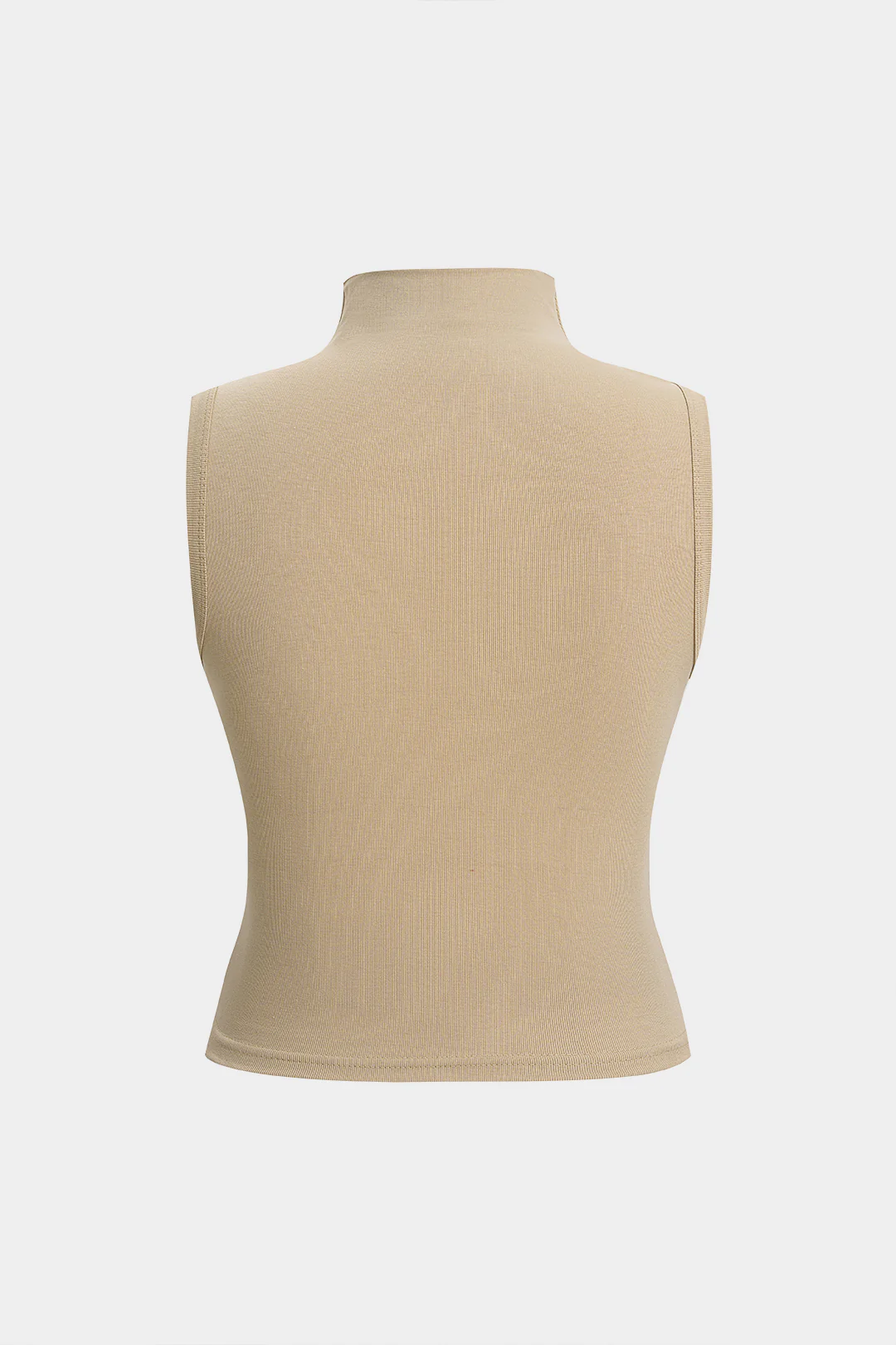 Solid Mock Neck Tank Top - Image 2