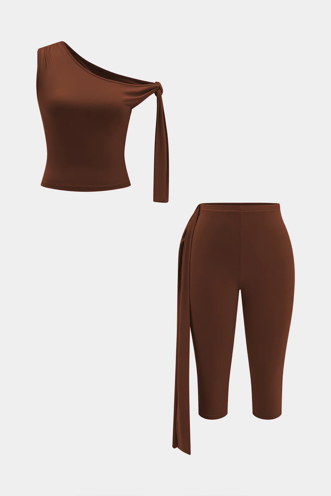 Tie-Up Detail Top And Shorts Set - Image 16