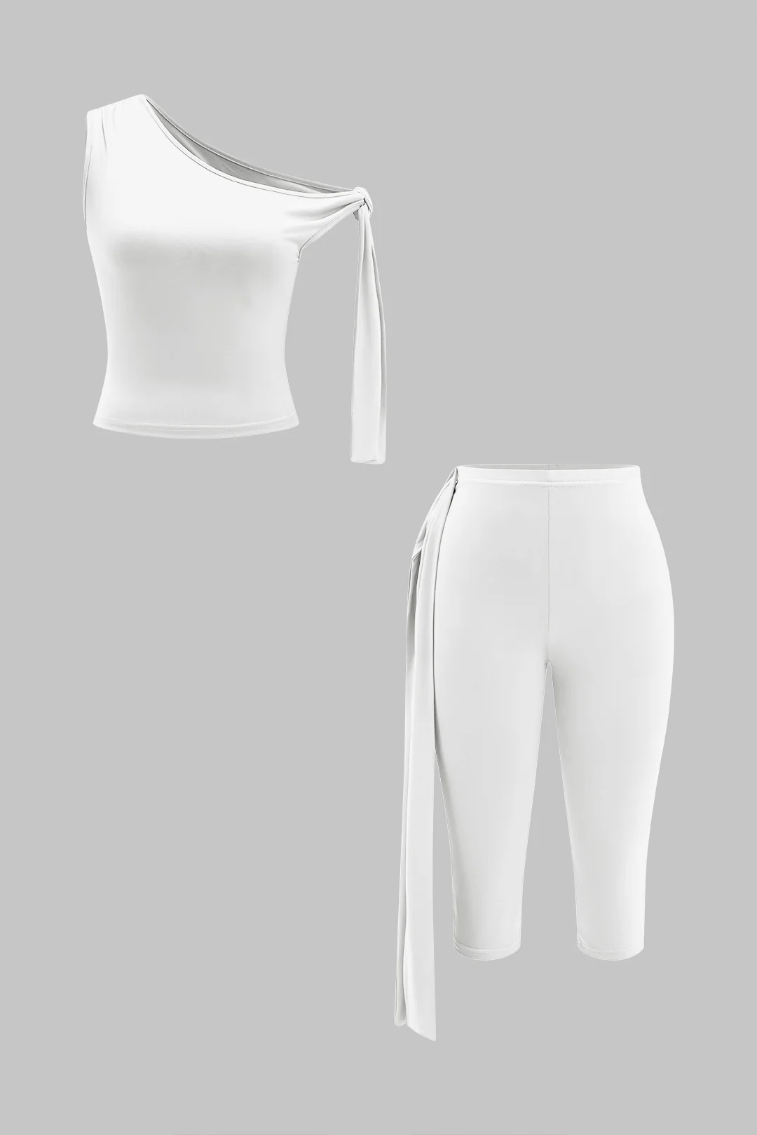 Tie-Up Detail Top And Shorts Set - Image 21