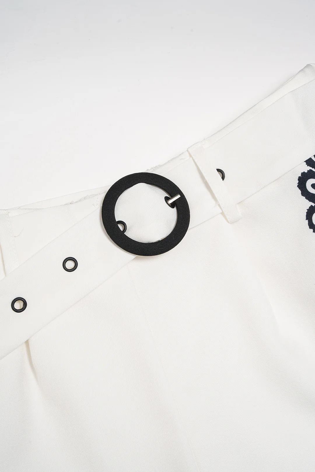 Contrast Print Button Short Sleeve Shirt And Belted Shorts Set - Image 3