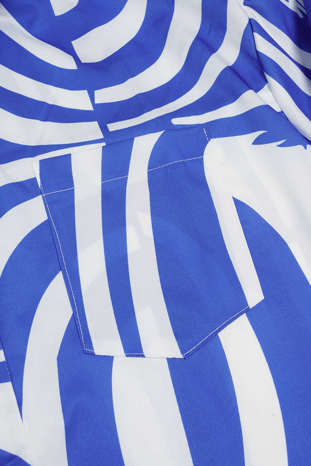 Abstract Print Lapel Long Sleeve Shirt And Shorts Set - Image 5