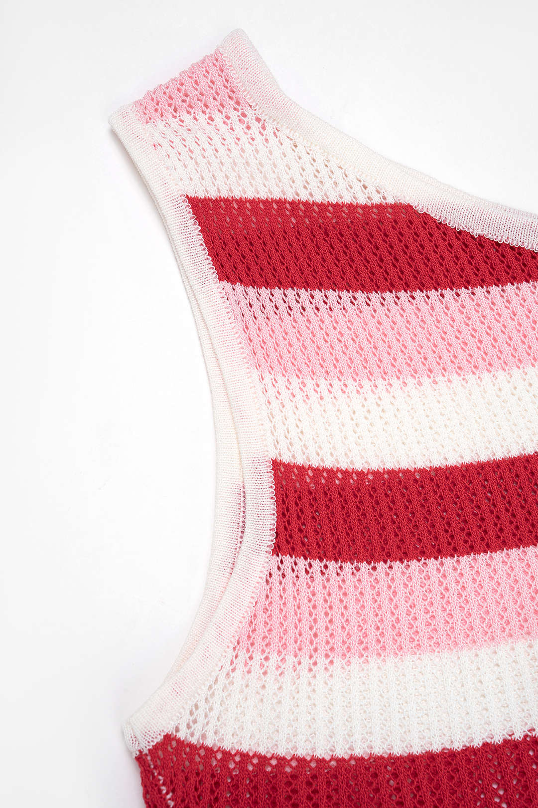 Contrast Stripes One Shoulder Tie-Up Cami Top And Skirt Set - Image 5