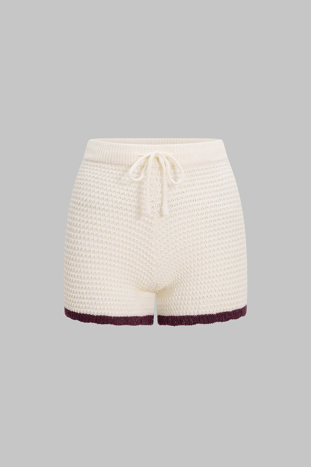 Knit Tie-Up Contrast Shorts