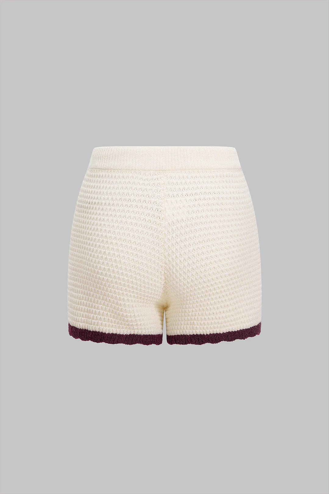Knit Tie-Up Contrast Shorts - Image 2