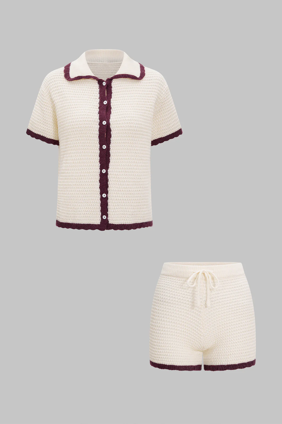 Knit Tie-Up Contrast Shorts - Image 6