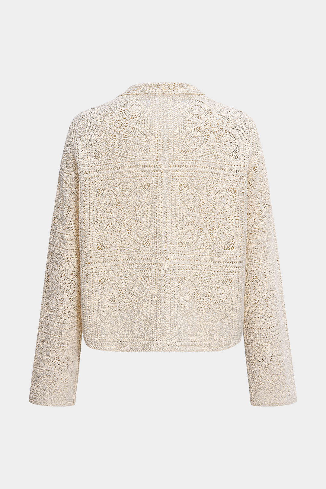 Knit Button Hollow Out Cardigan - Image 2