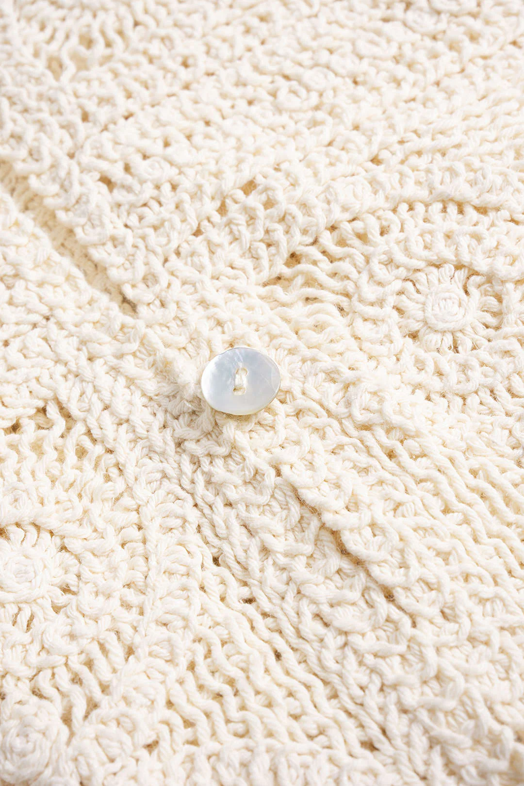 Knit Button Hollow Out Cardigan - Image 4