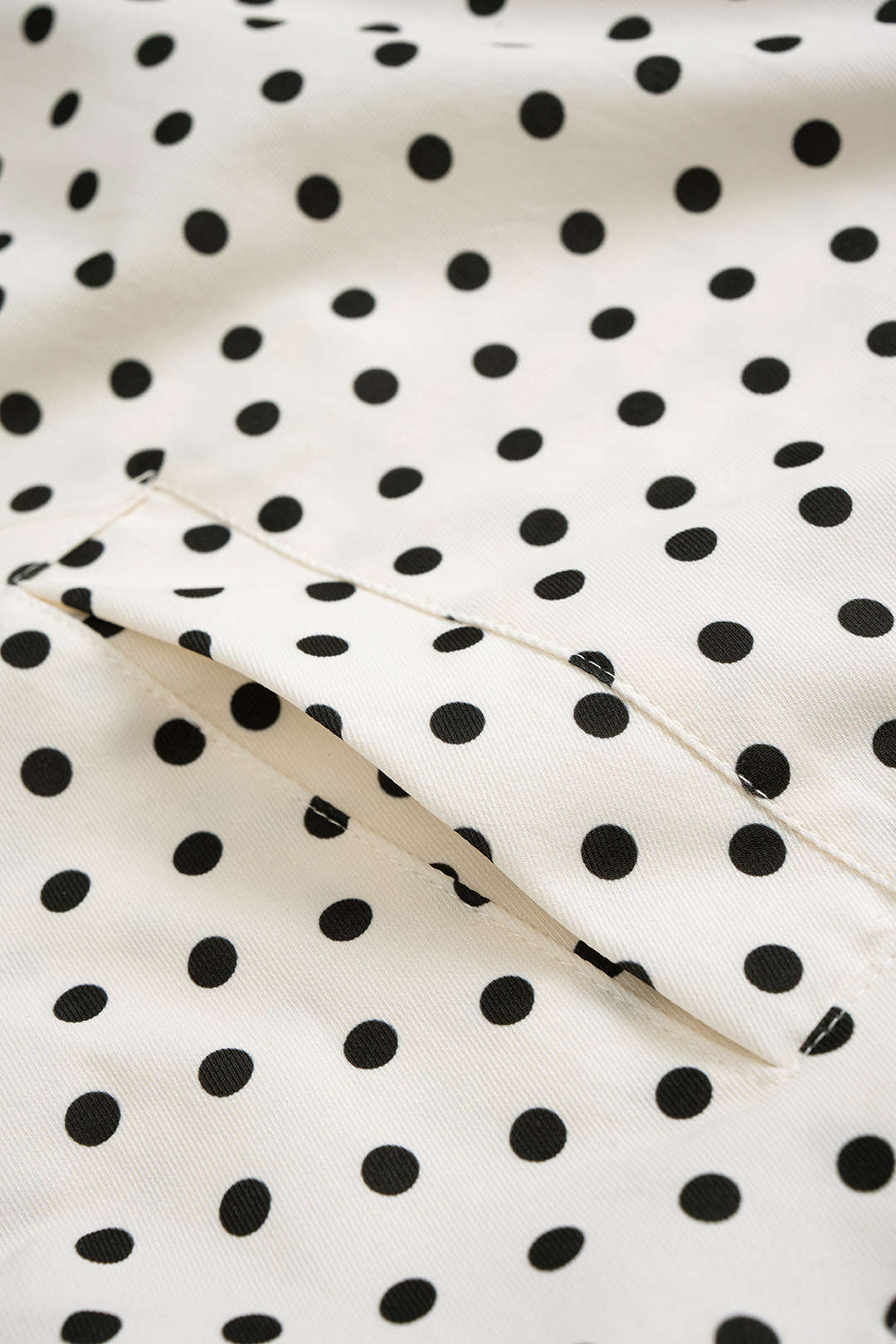 Polka Dots Print Zipper Long-Sleeve Top - Image 4