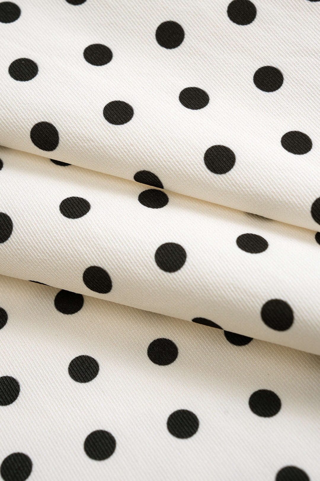 Polka Dots Print Zipper Long-Sleeve Top - Image 5