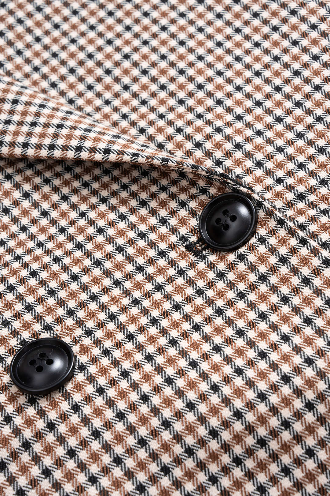 Plaid Contrast Print Button Notched Lapel Blazer - Image 3