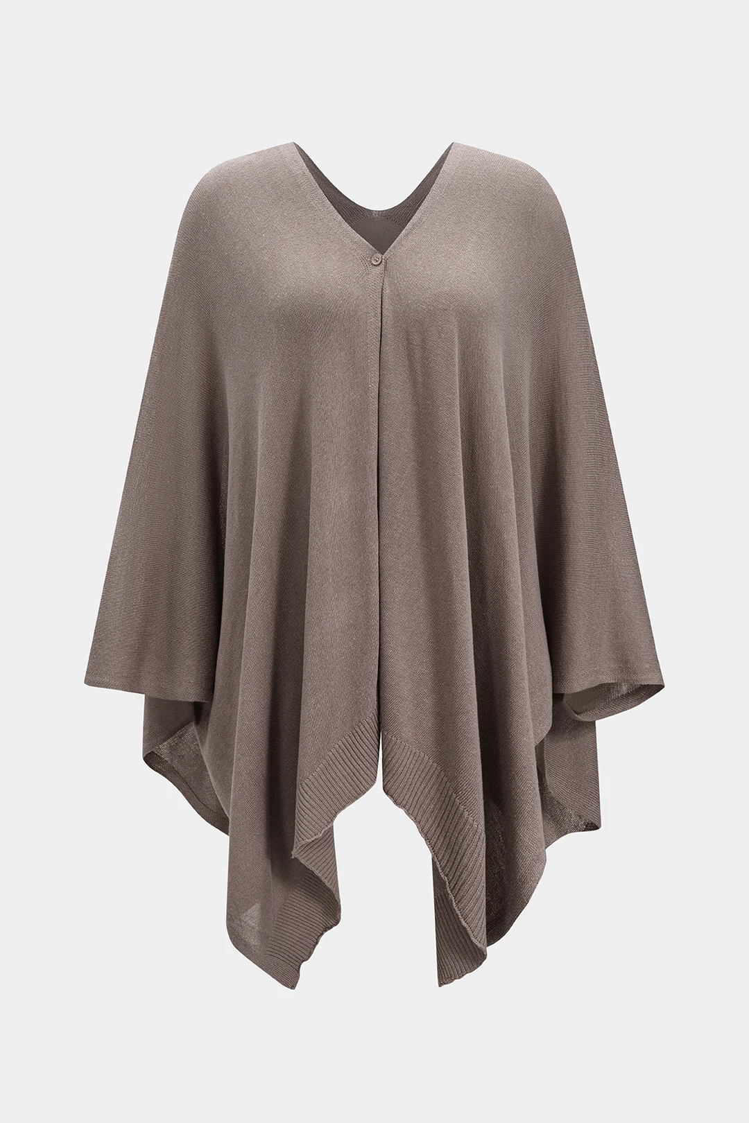 Knit V-Neck Ribbed Outerwear