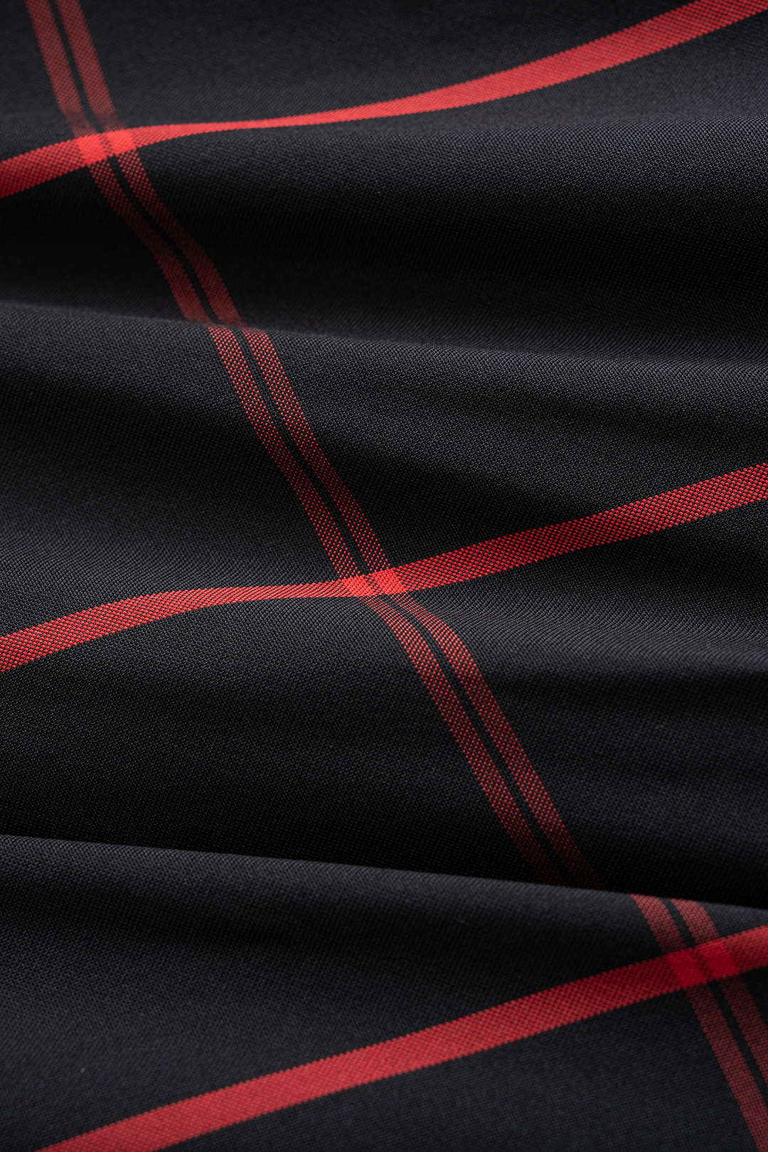 Plaid Print Wrap Long-Sleeve Top - Image 3