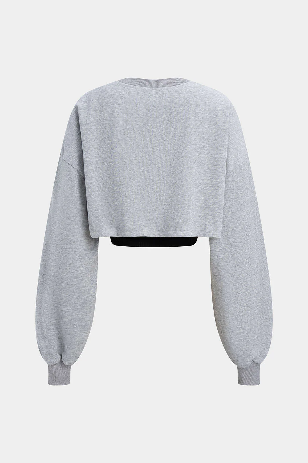 Contrast Asymmetrical Long Sleeve Sweatshirt - Image 3
