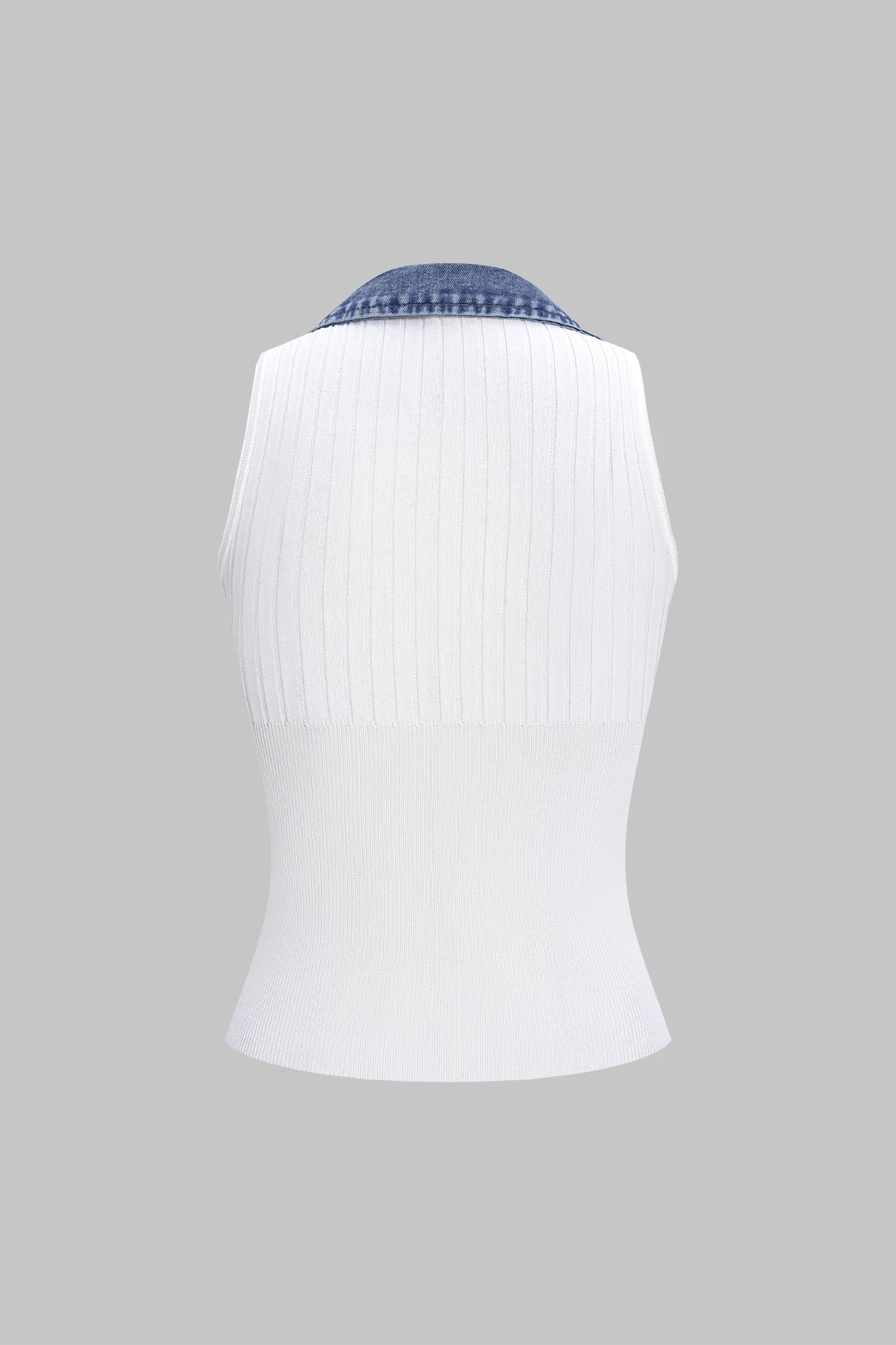 Patchwork V-Neck Tank Top - Image 3