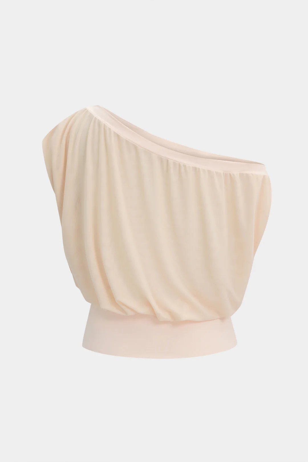 Mesh One Shoulder Ruched Tank Top - Image 2
