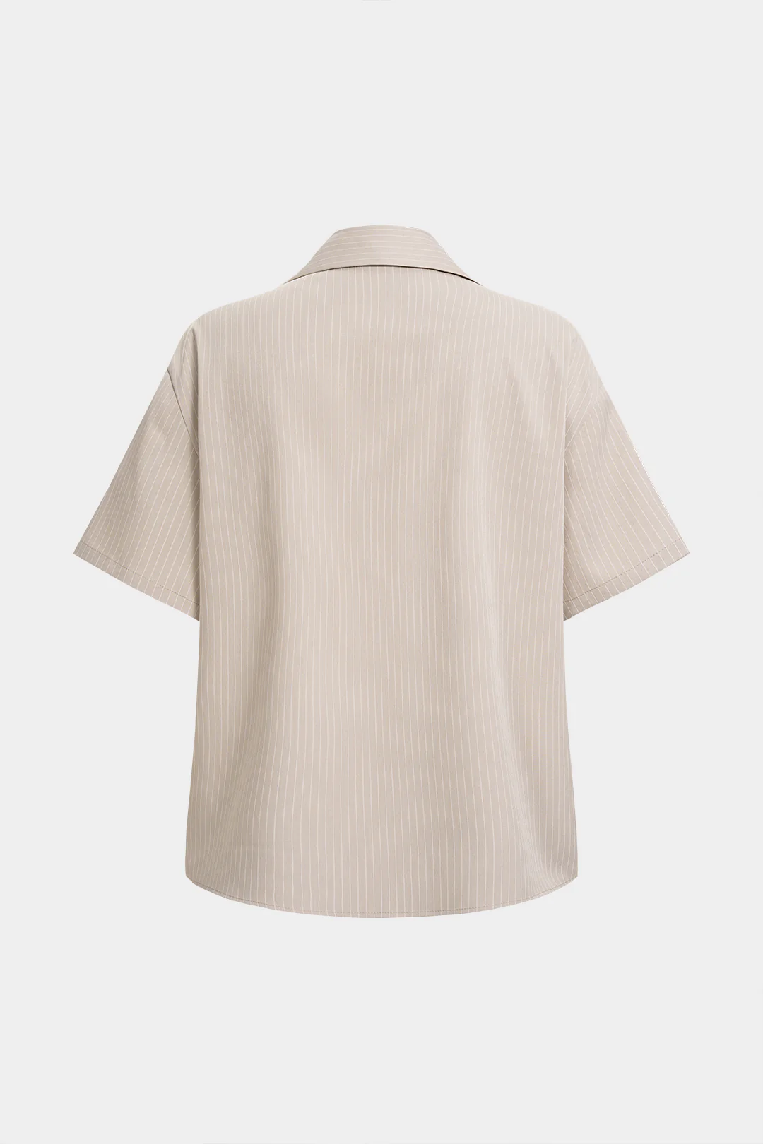 Stripes Print Button Short-Sleeve Shirt - Image 4