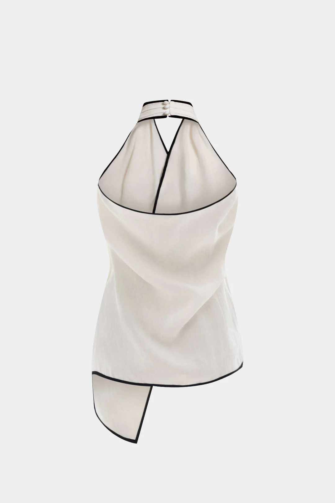 Contrast Binding Halter Asymmetrical Cami Top - Image 2