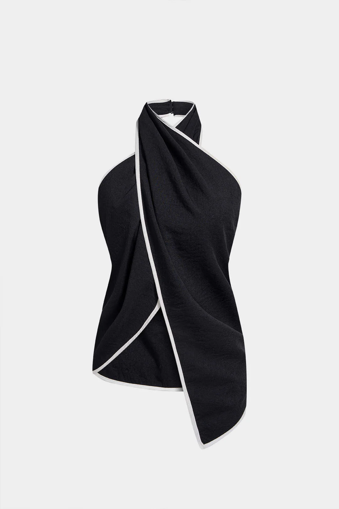 Contrast Binding Halter Asymmetrical Cami Top - Image 6