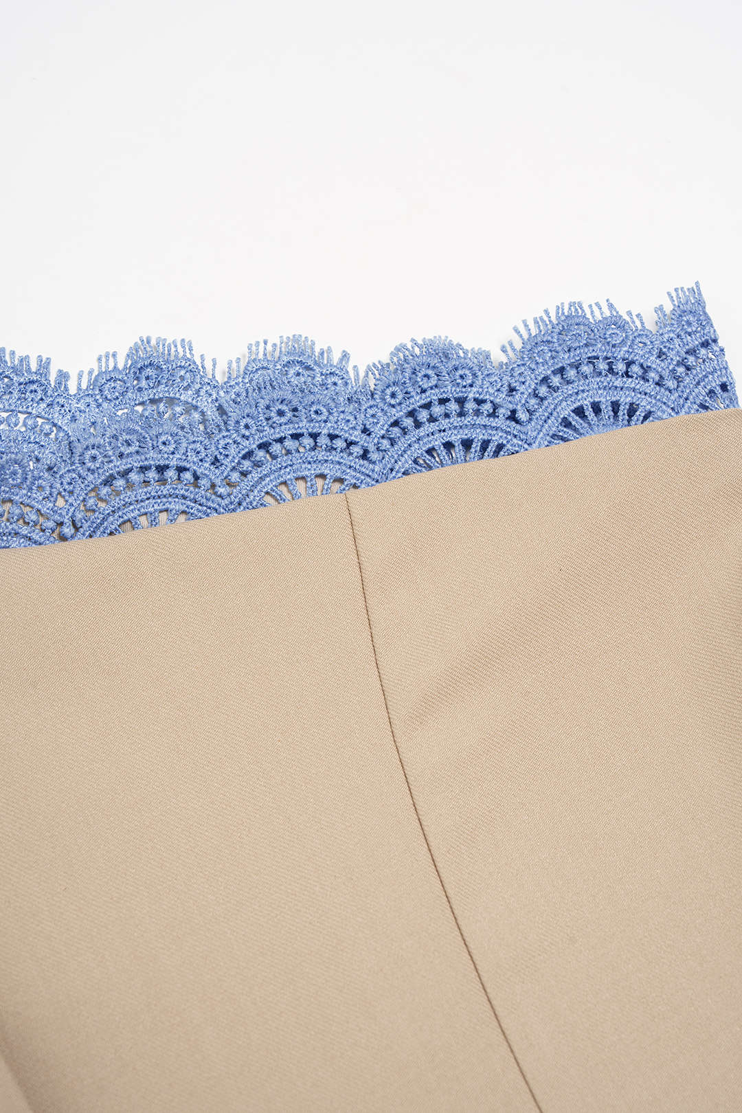 Patchwork Lace Trim One Shoulder Tank Top - Image 4