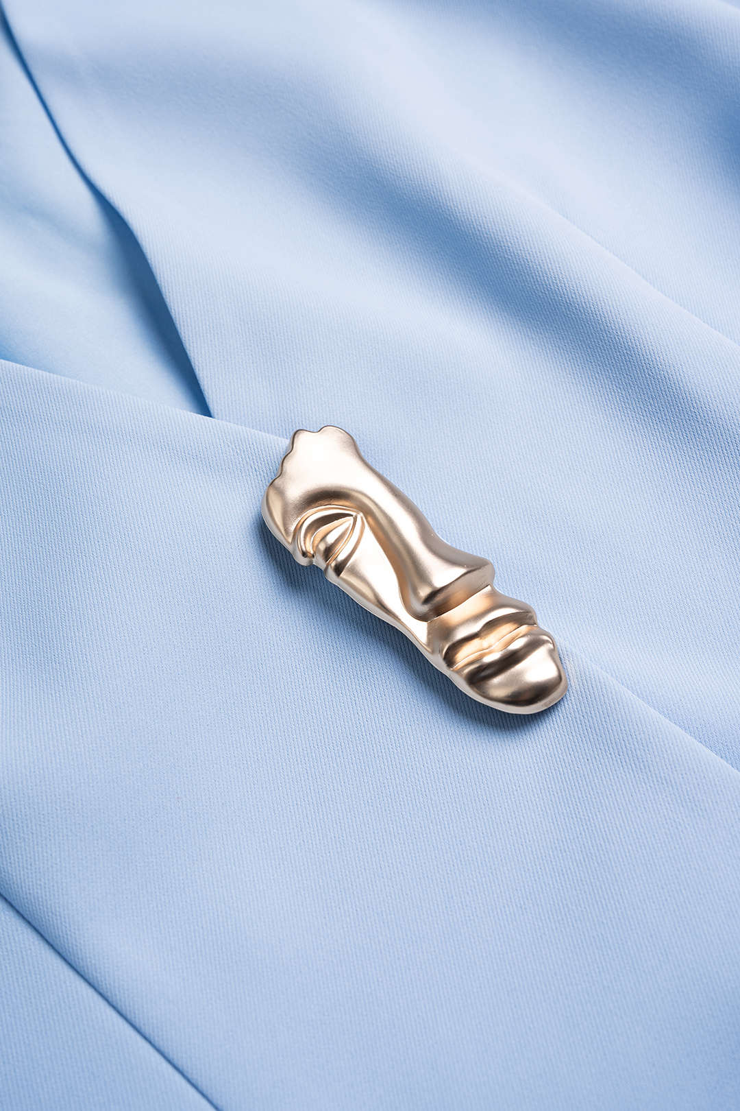 Lapel V-Neck Metallic Short-Sleeve Shirt - Image 3