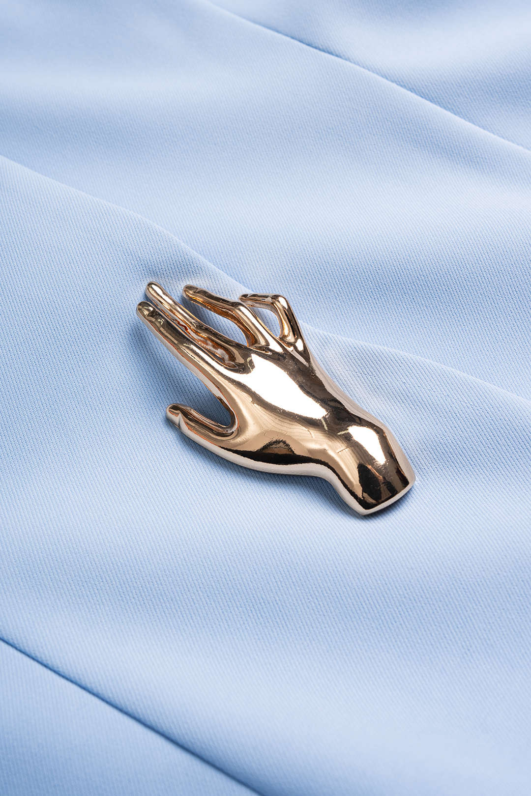 Lapel V-Neck Metallic Short-Sleeve Shirt - Image 4