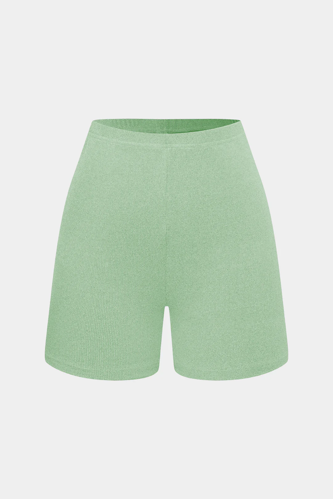 Basic Solid Knit Split Strapless Top And Shorts Set - Image 23