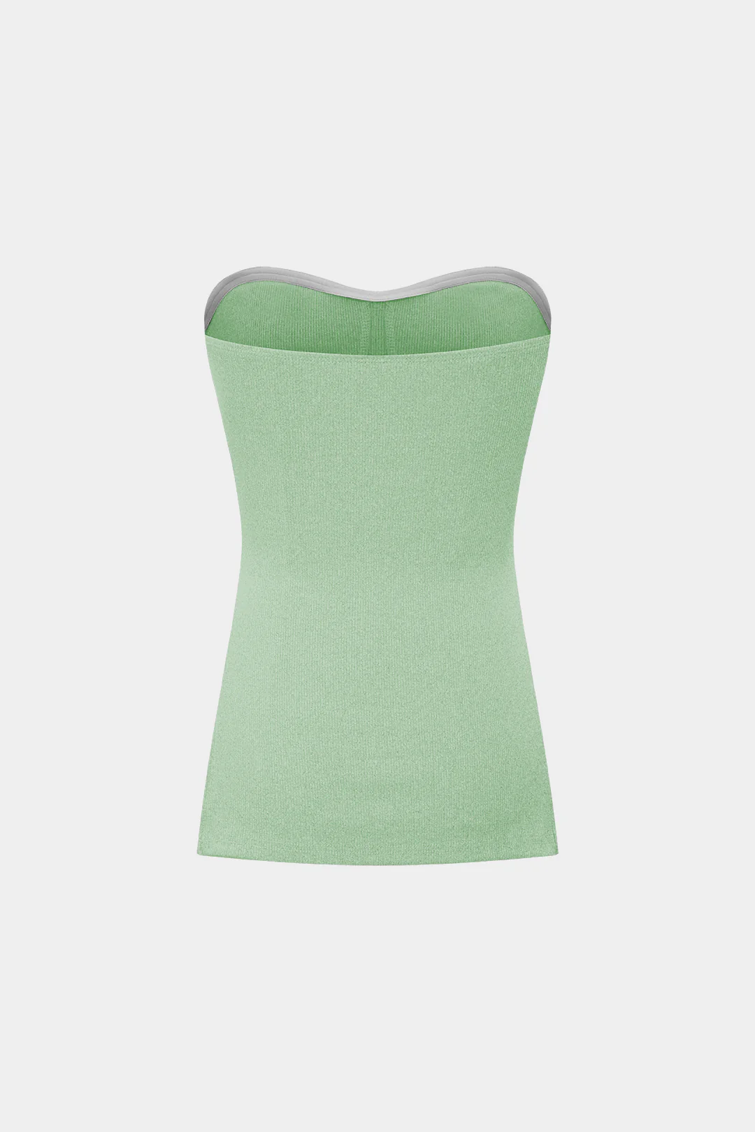 Basic Solid Knit Split Strapless Top And Shorts Set - Image 24