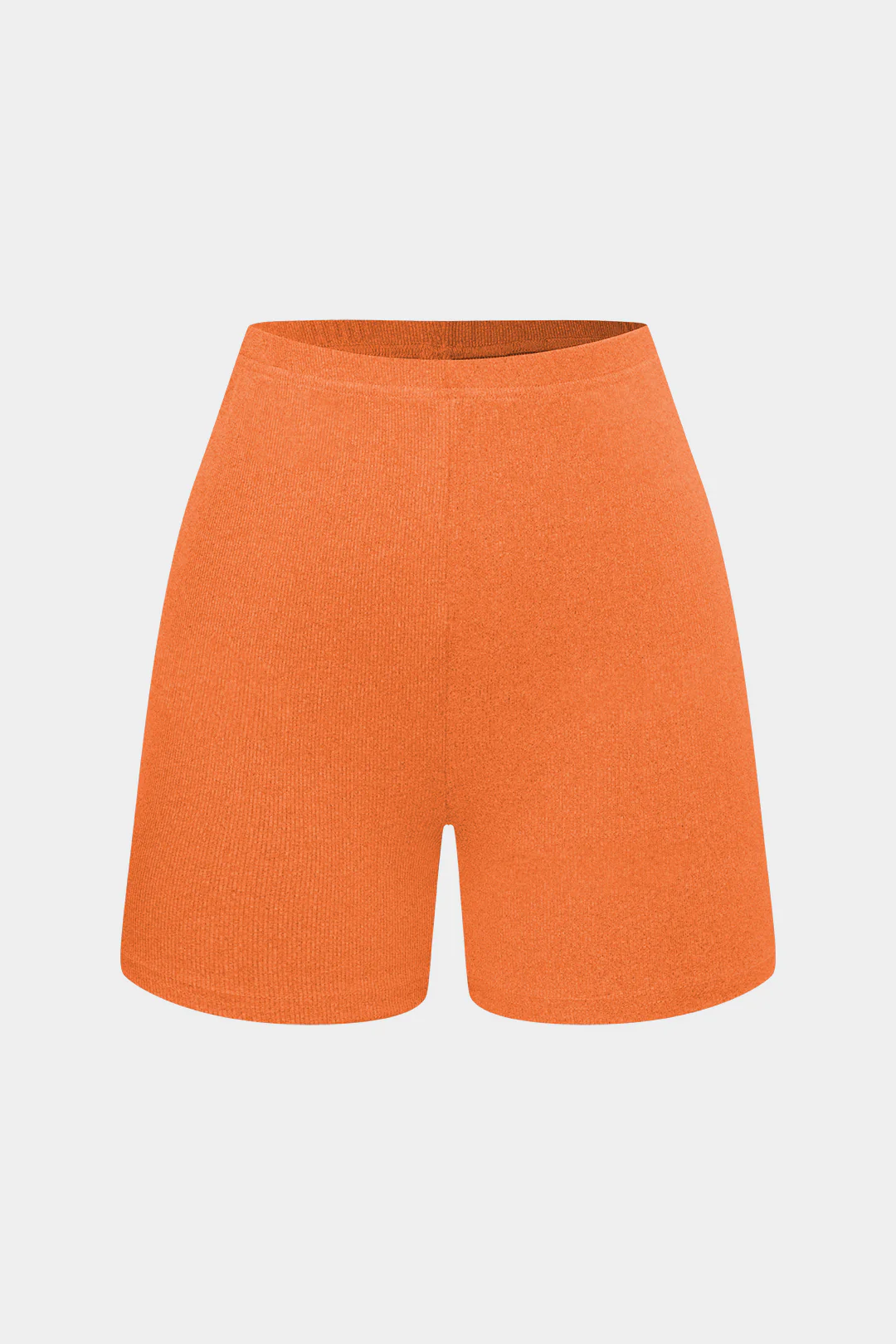 Basic Solid Knit Split Strapless Top And Shorts Set - Image 28