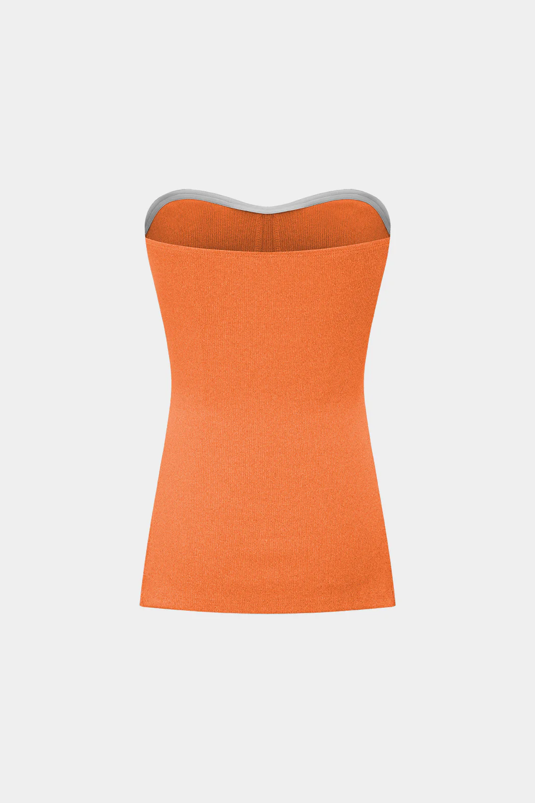 Basic Solid Knit Split Strapless Top And Shorts Set - Image 29