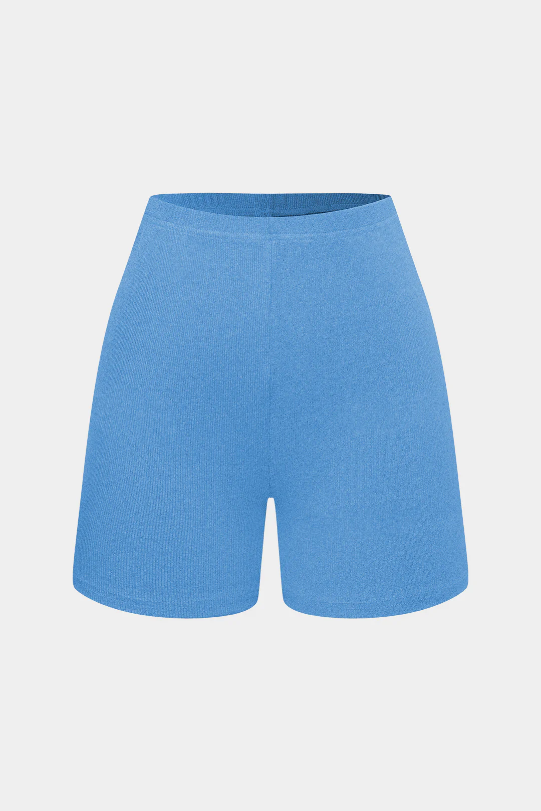 Basic Solid Knit Split Strapless Top And Shorts Set - Image 33