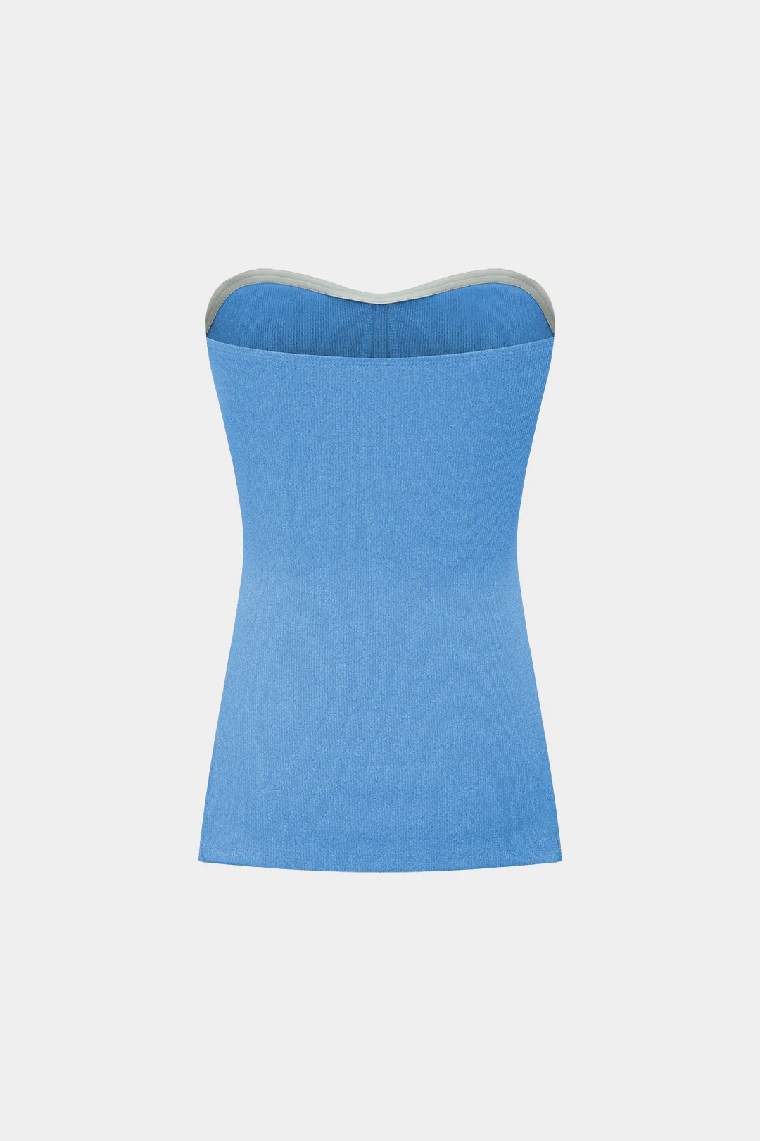 Basic Solid Knit Split Strapless Top And Shorts Set - Image 34
