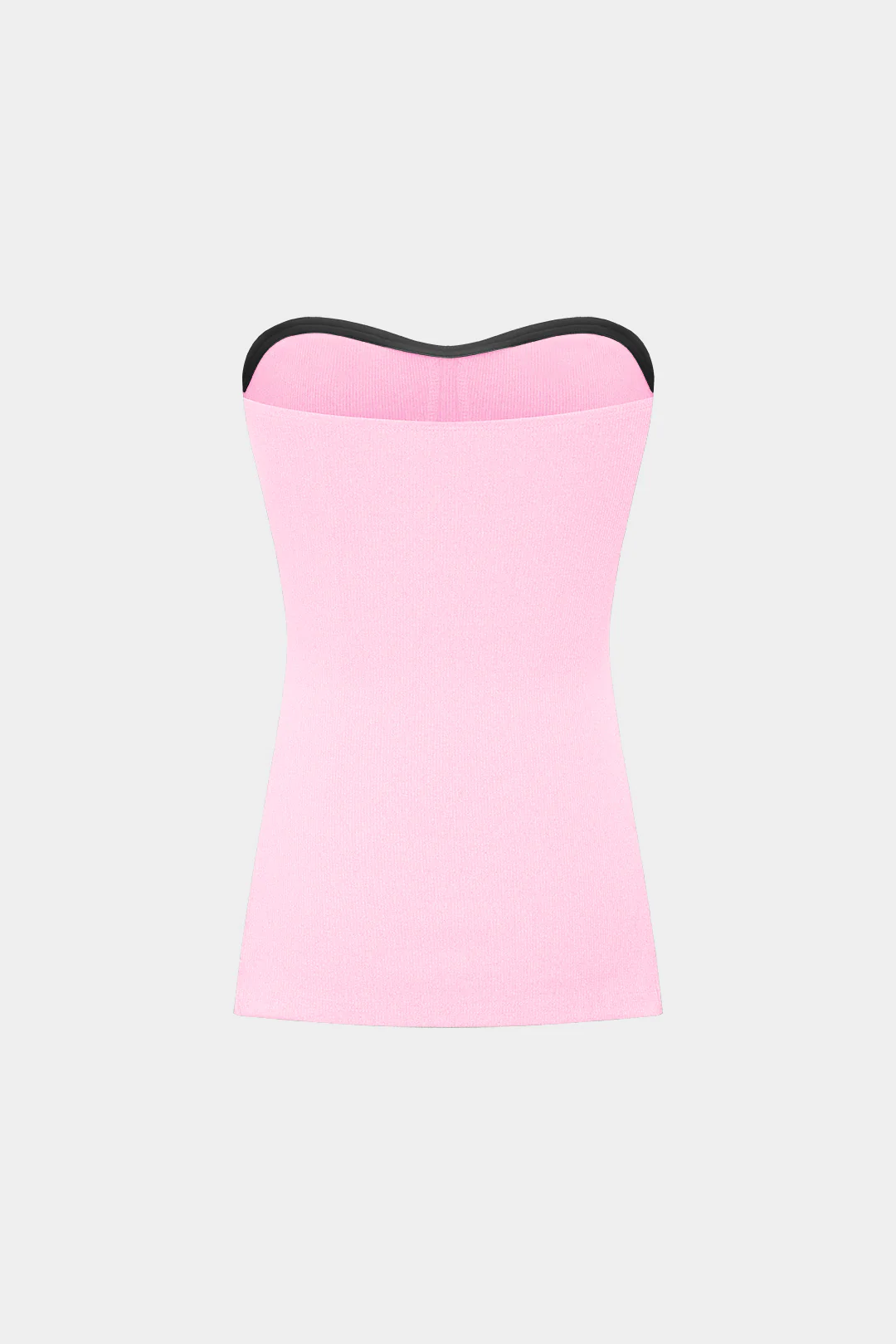 Basic Solid Knit Split Strapless Top And Shorts Set - Image 39