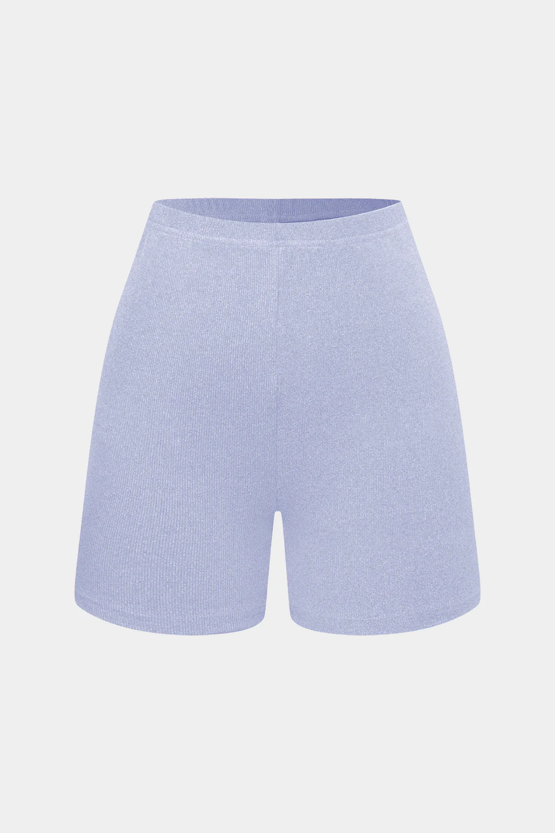 Basic Solid Knit Split Strapless Top And Shorts Set - Image 43