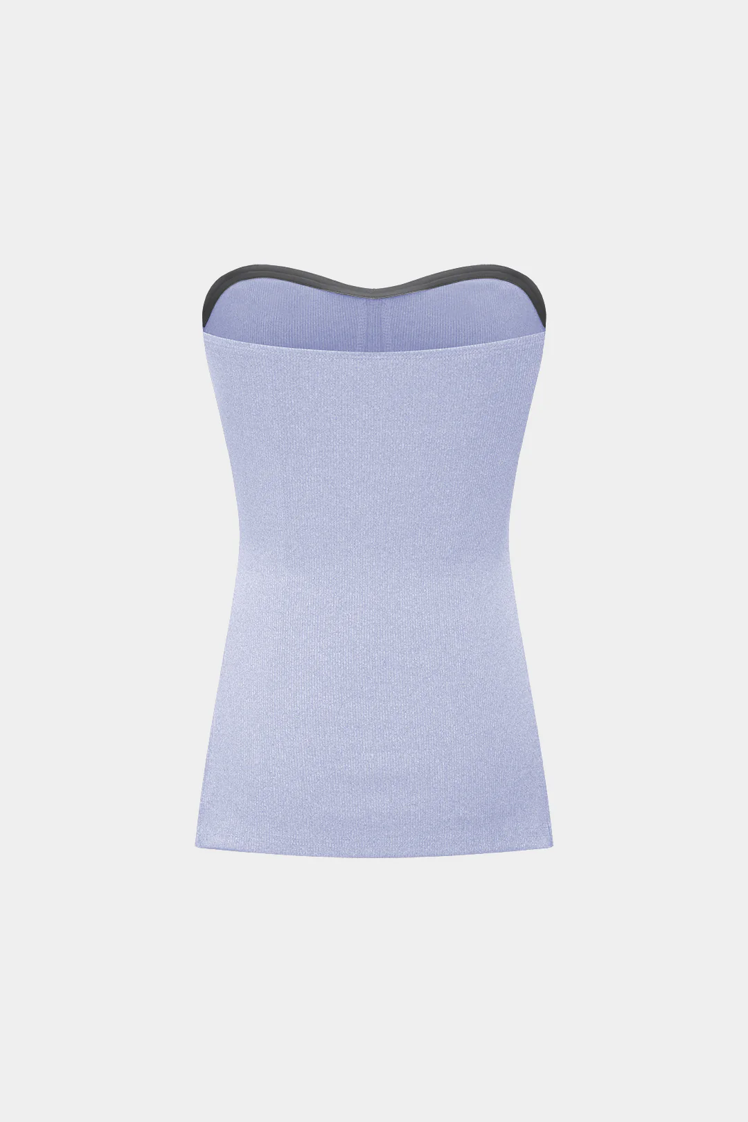 Basic Solid Knit Split Strapless Top And Shorts Set - Image 44