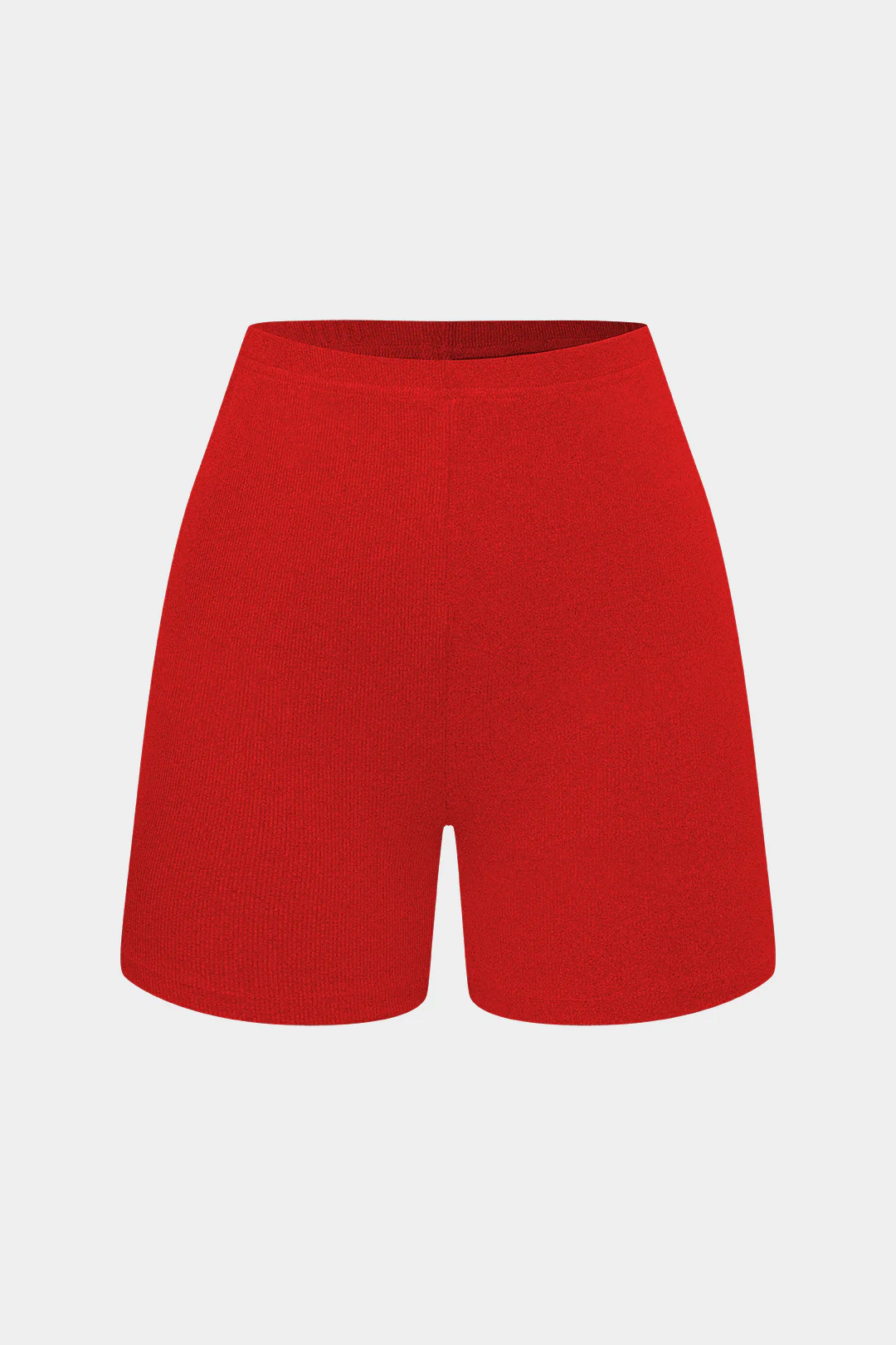 Basic Solid Knit Split Strapless Top And Shorts Set - Image 48