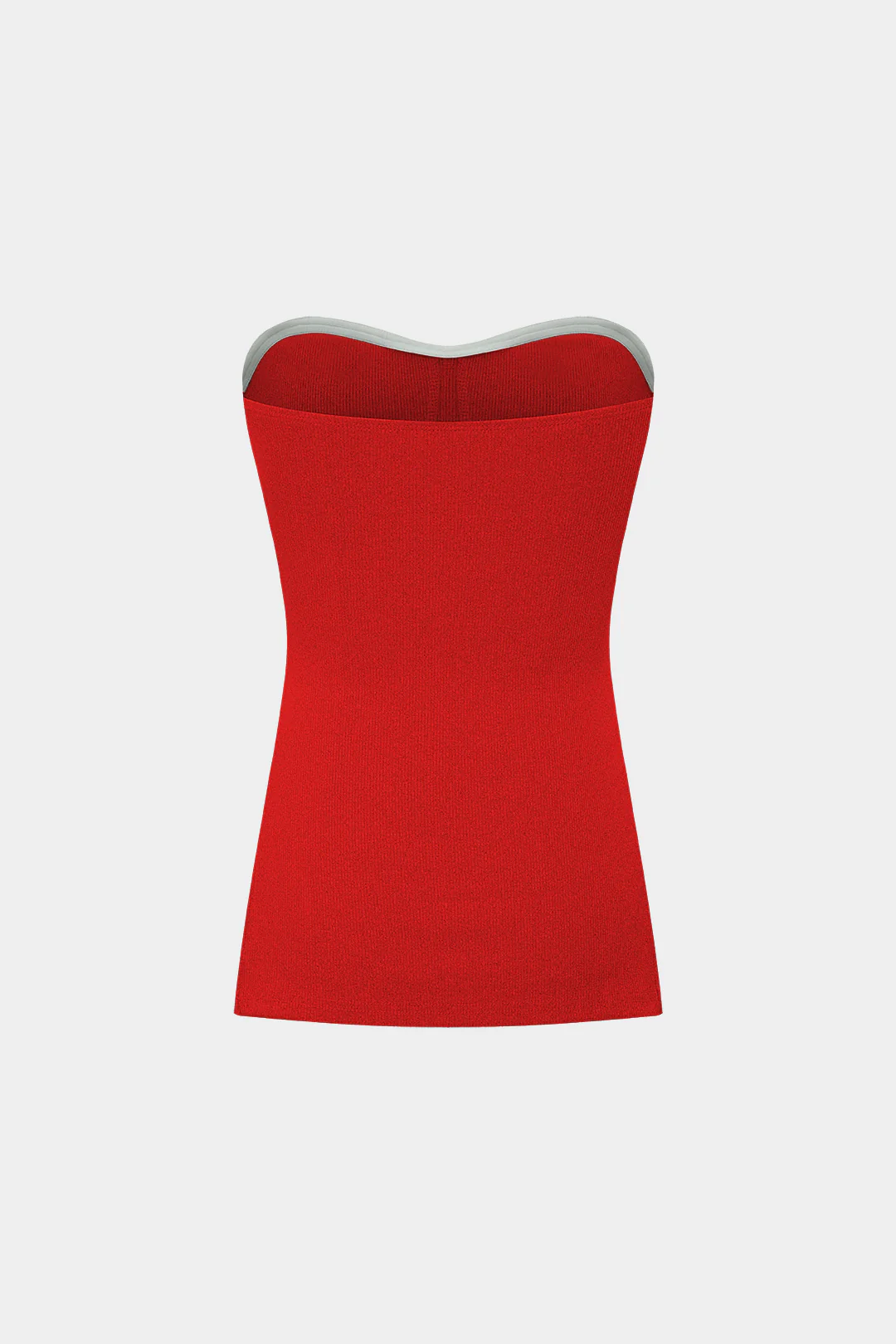 Basic Solid Knit Split Strapless Top And Shorts Set - Image 49