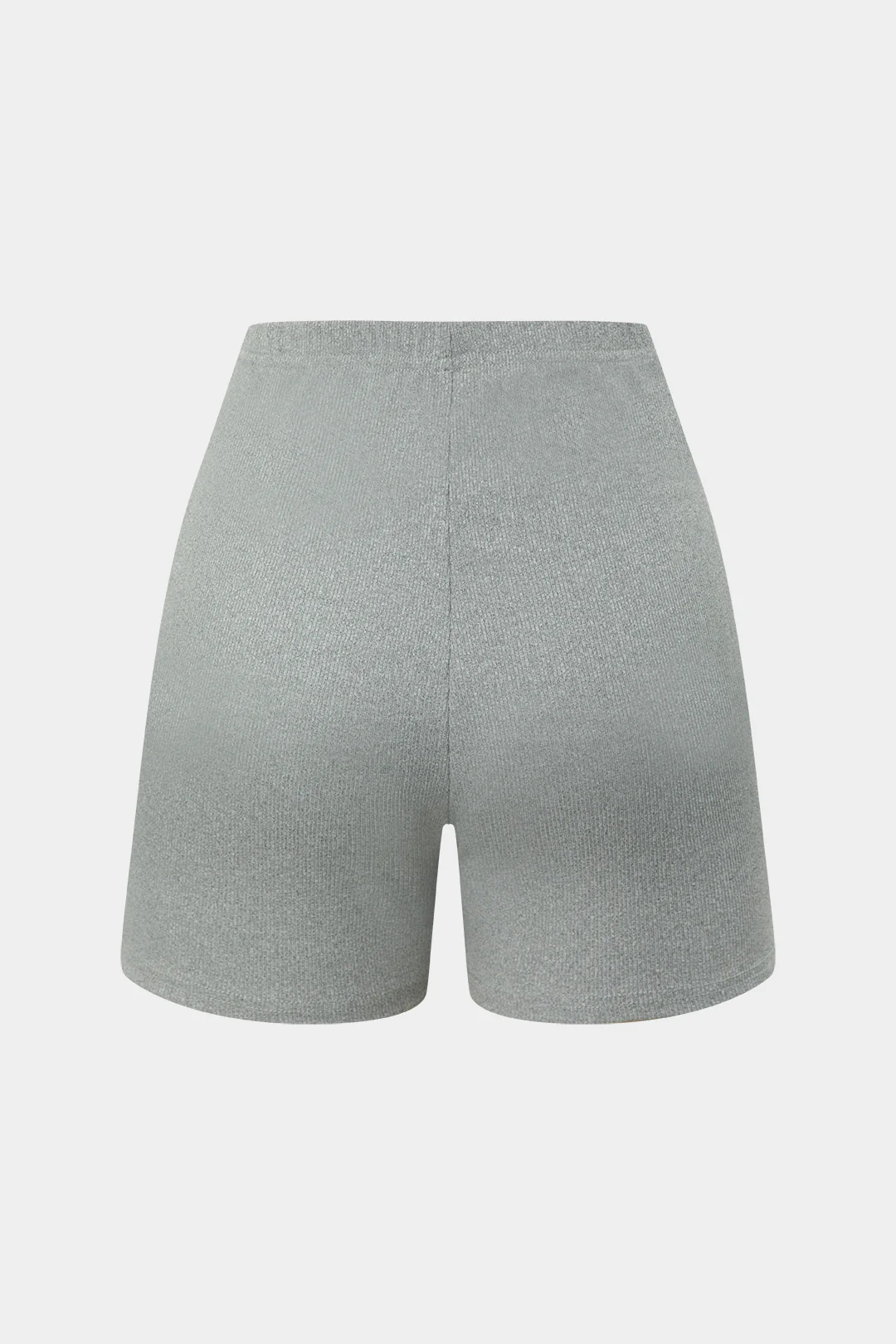Basic Solid Knit Split Strapless Top And Shorts Set - Image 6