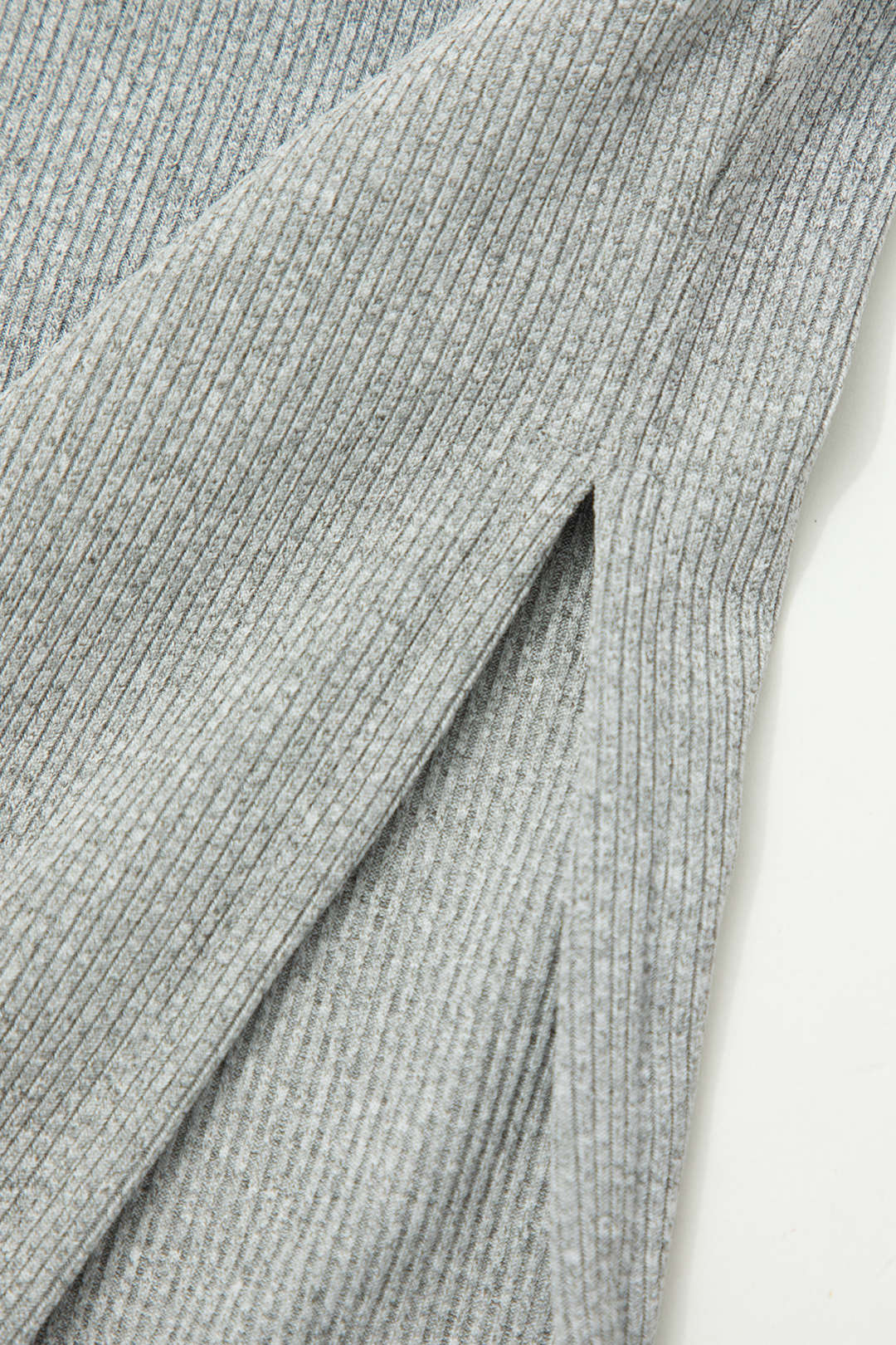 Basic Solid Knit Split Strapless Top And Shorts Set - Image 8