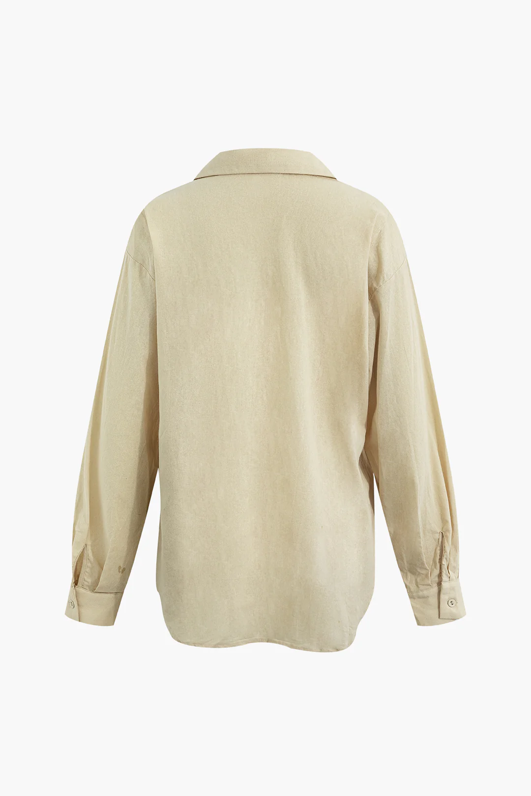 Linen Button Long Sleeve Shirt And Pants Set - Image 3
