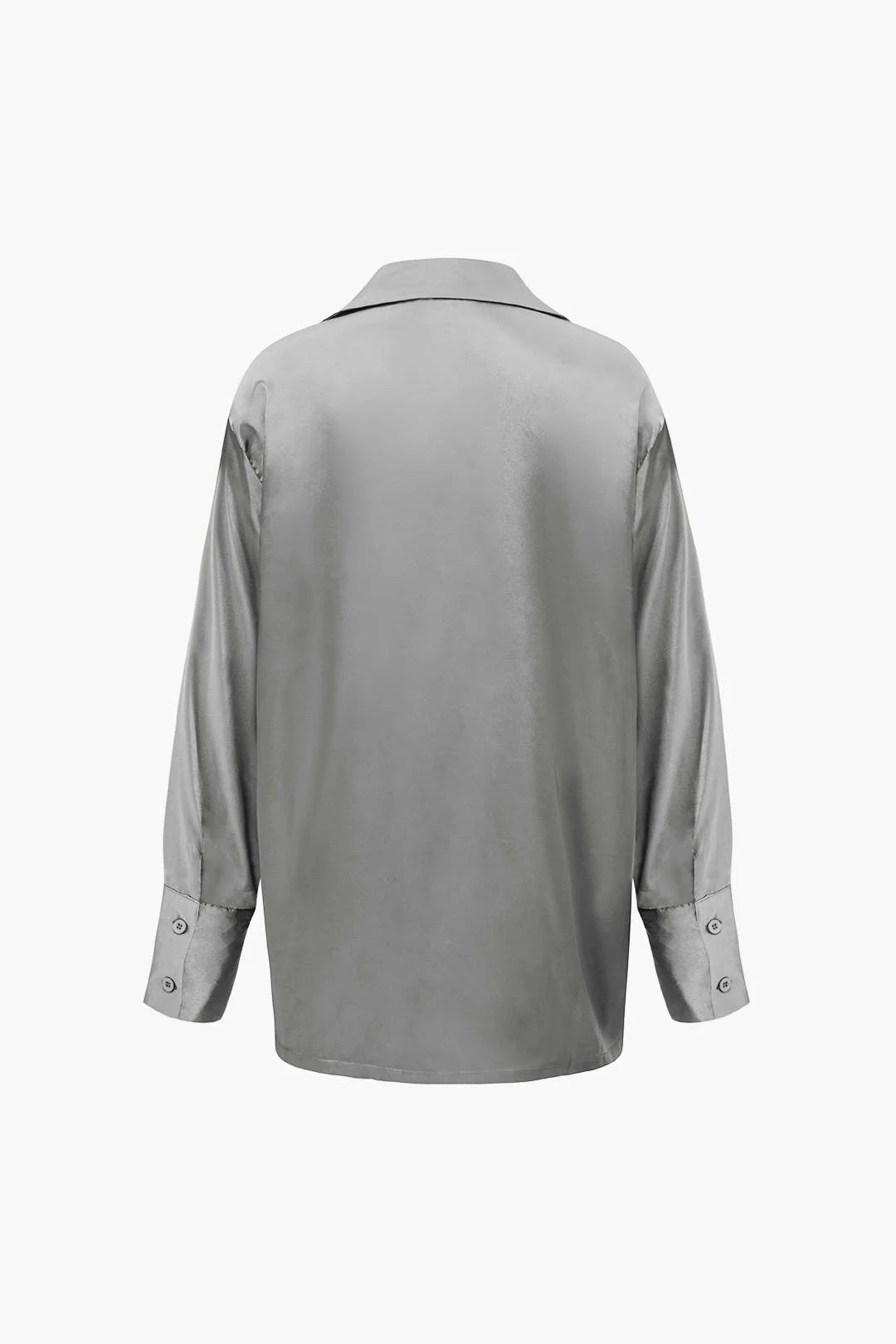 Satin Button Up Long Sleeve Shirt And Pants Set - Image 16