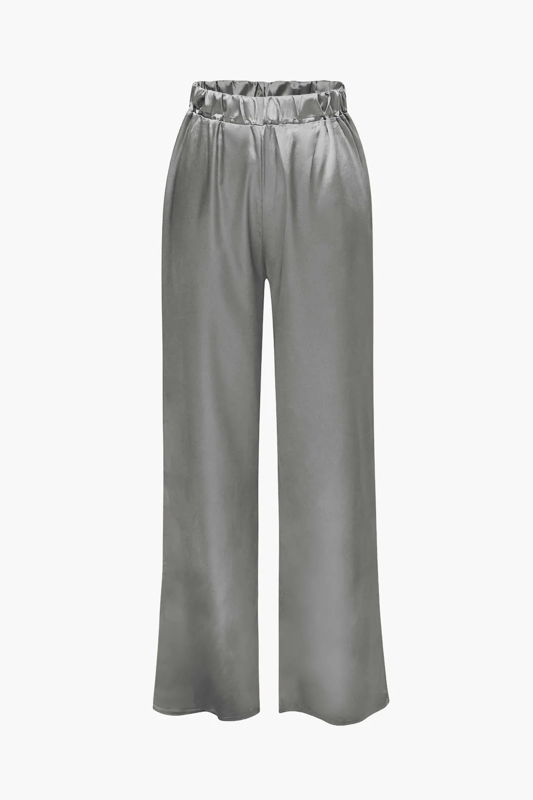 Satin Button Up Long Sleeve Shirt And Pants Set - Image 17