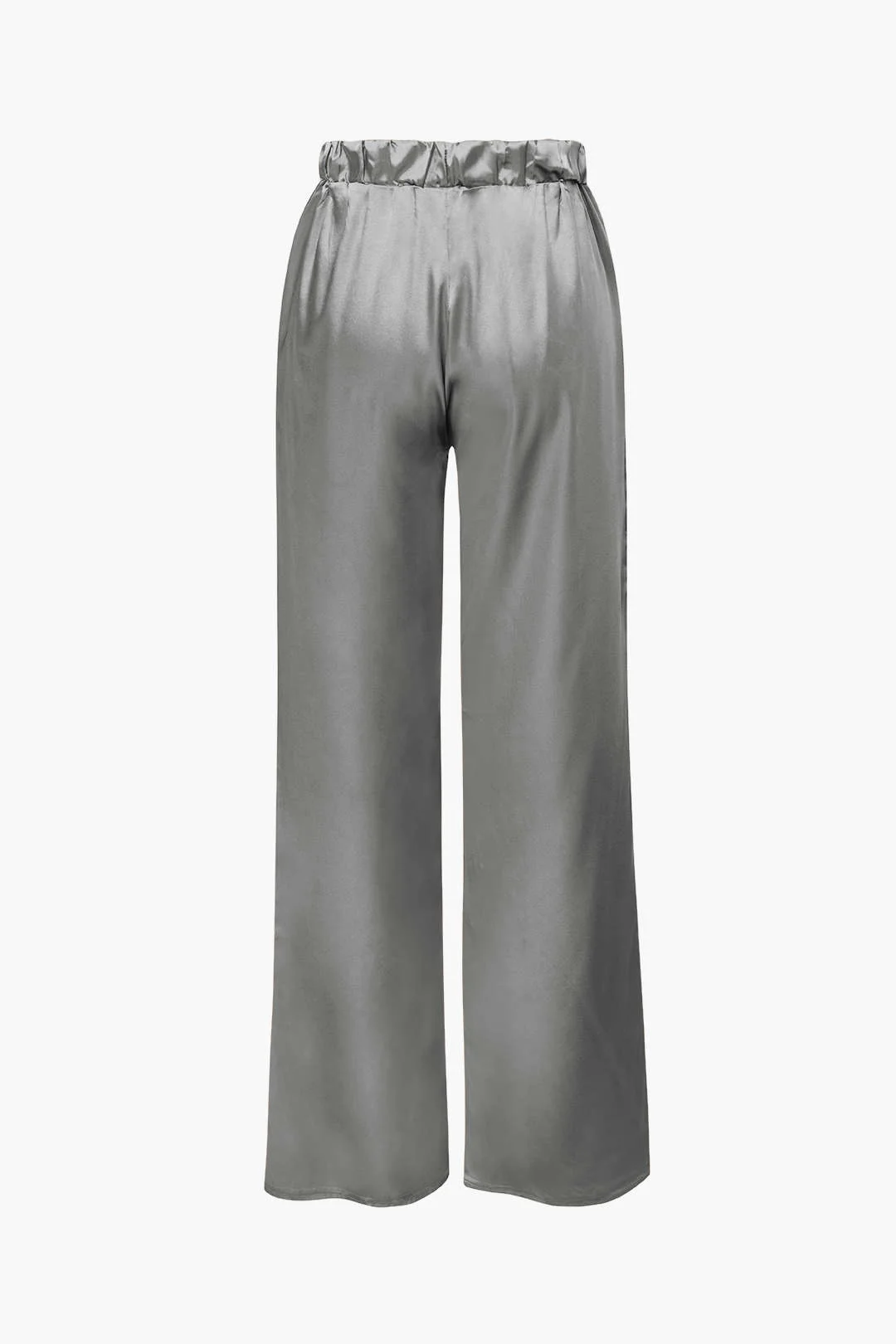 Satin Button Up Long Sleeve Shirt And Pants Set - Image 18