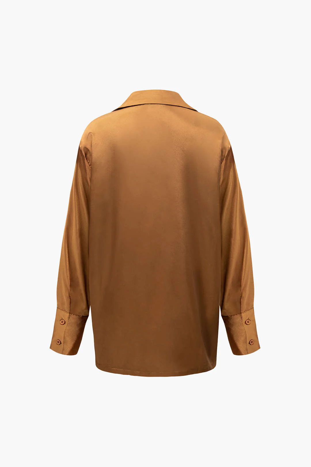 Satin Button Up Long Sleeve Shirt And Pants Set - Image 23