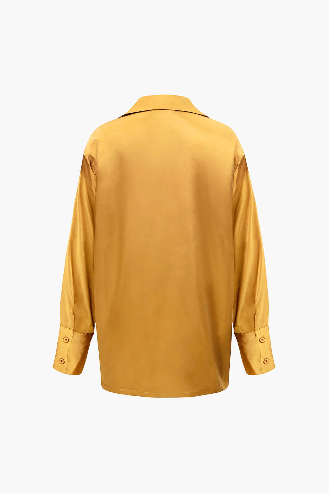 Satin Button Up Long Sleeve Shirt And Pants Set - Image 4