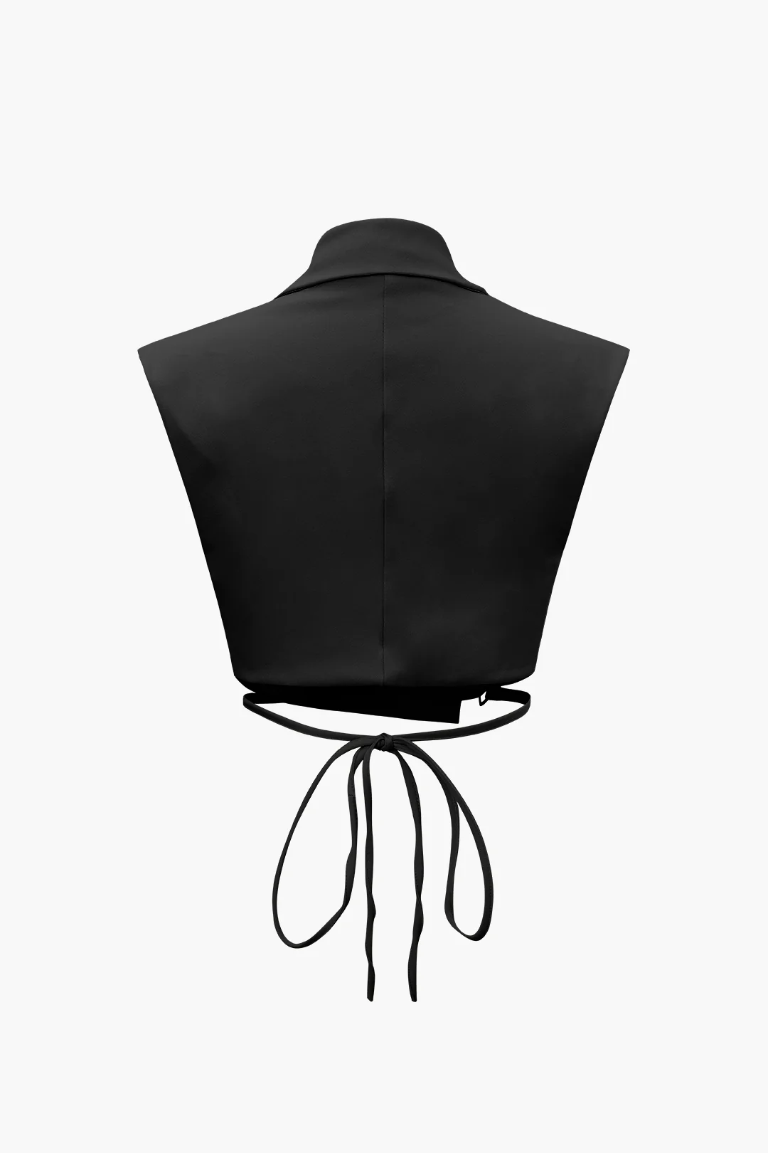 Notched Lapel Tie Back Vest And Straight Leg Suit Pants Set - Image 12