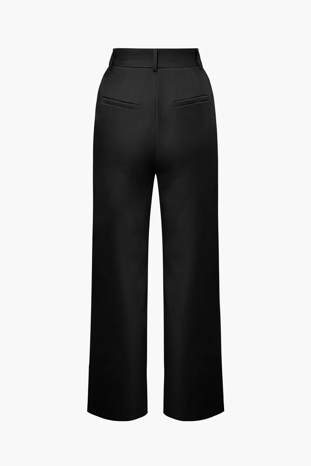 Notched Lapel Tie Back Vest And Straight Leg Suit Pants Set - Image 13